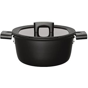Fiskars Hard Face Braadpan 3,5L - Zwart - Duurzame anti-aanbaklaag - Geschikt voor alle kookplaten