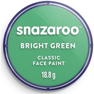 Snazaroo - Verf voor gezicht en lichaam, make-up voor gezicht en vermomming, voor kinderen en volwassenen, blush 18 ml, kleur: felgroen
