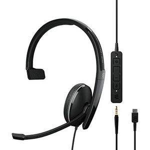 Sennheiser USB-C-on-ear hoofdtelefoon met 3,5 mm jack en afneembare USB-kabel met online oproepen