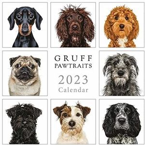 Portico Designs Wandkalender 2023 (Gruff Pawtraits vierkante kalender)