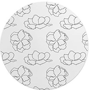 Questo Casa, Ronde muismat met antislip onderkant voor kantoor en thuis, diameter 22 cm