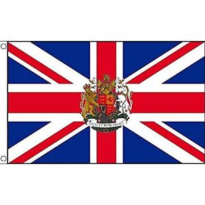 AZ FLAG Britse vlag met wapens, 90 x 60 cm, Britse vlag, 60 x 90 cm