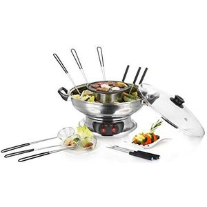 Emerio HPS-121313 -  Fondue SET - 6 Persoons - Inhoud 4L - Temperatuur Instelbaar - Roestvrijstaal