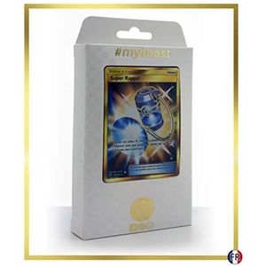 Super Rinnerung 166/147 Trainer, Secret Gold, Ultraboost X zon & maan, 3 schaduwen, set met 10 Franse Pokémon-kaarten