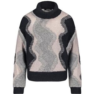 Taifun 472430-15408 dames sweatshirt, Zwart patroon