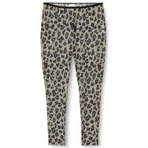 KAFFE Dameslegging Mesh Animal Print Skinny Fit Enkel Length High Waisted Pants Dames, Lichtgroen luipaard