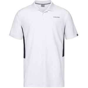 HEAD Club Tech Poloshirt voor heren, wit/donkerblauw