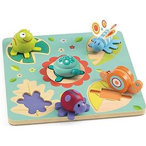 Djeco Houten Puzzel - Kriebelbeestjes 'Lilo' (5 delen)