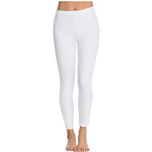 Spanx Cropped Indigo Knit Leggings White M dames, Wit.