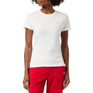 Tommy Hilfiger Heritage T-shirt met ronde hals voor dames, Klassiek wit