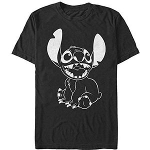 Disney Lilo & Stitch Negative Stitch Organic T-shirt met korte mouwen, zwart, M, SCHWARZ