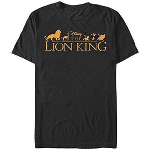 Disney T-shirt à manches courtes unisexe Lion King Film Logo Organic, Noir, S