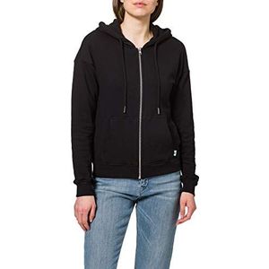 Urban Classics Dames Organic Terry Zip Hoody Cardigan voor dames (1 stuk), zwart.