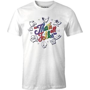 cotton division Meloonets112 T-shirt voor heren, 1 stuk, Wit.