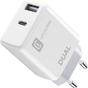 cellularline Dual Charger - iPhone 8 of later
