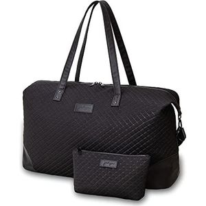 Jadyn Luna Duffel Handbagage voor dames, Zwart diamant, Zachte sporttas met accenten van veganistisch leer