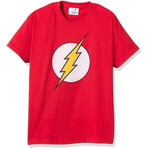 dc comics Distressed Flash Logo T-shirt Jongens, Rood (Red), XL, Rood (Rood)