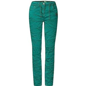 Cecil Pantalon slim en coton pour femme, Vert émeraude profond, 32W / 32L