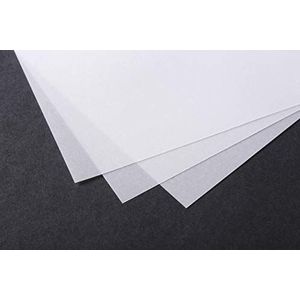 Clairefontaine - Ref 975120C - transparant papier (5 vellen) - formaat 70 x 100 cm, 140 g, hoge transparantie, glad oppervlak, zuurvrij, bedrukbaar - geschikt voor inkt, marker en potlood