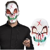 Boland - Led-masker, masker met licht, horrormasker voor carnaval, accessoires voor carnavalskostuums, Halloween-masker
