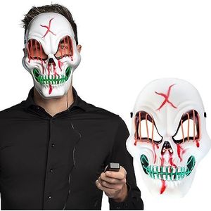 Boland - Led-masker, masker met licht, horrormasker voor carnaval, accessoires voor carnavalskostuums, Halloween-masker