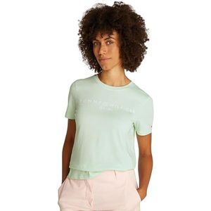 TOMMY HILFIGER Tops en tricot S/S pour femme, Vert (vert opale), XS