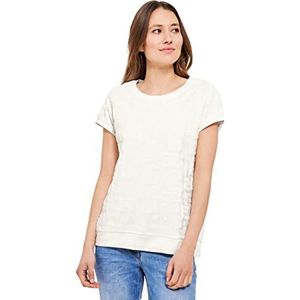 Cecil B319407 T-shirt voor dames met korte mouwen, Vanilla Wit