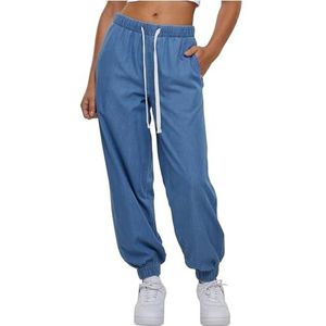 Urban Classics Pantalon de jogging léger en denim pour femme, Bleu ciel délavé, 5XL