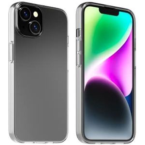 CASR Semi-harde achterkant voor Apple iPhone 14, transparant, TPU-materialen, verpakking: 100 zuiver recyclebaar karton