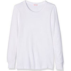 Damart T-shirt met lange mouwen Classic Mesh Thermolac T-shirt voor meisjes, Wit.
