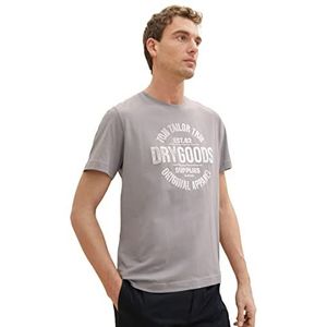 TOM TAILOR T-shirt pour homme avec imprimé, 10921-explicit Grey, S