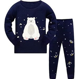 Little Hand Pyjamaset voor meisjes, pyjamaset voor meisjes, Zwarte astronaut