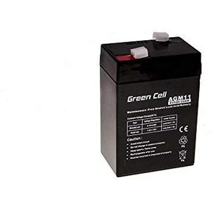Green Cell AGM VRLA Loodaccu 6 V 5 Ah loodaccu reserveaccu gelaccu reservebatterij vorstbatterij cyclusbestendig elektrisch speelgoed alarm