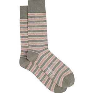 Hackett London Gestructureerde strepen sokken voor heren, kaki, large, Khaki (stad)