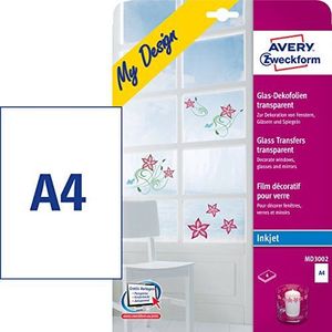 Avery Zweckform 4 vellen DIN A4 helder glas stickers (import Duitsland)
