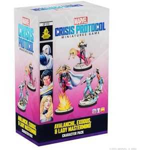ATOMIC MASS GAMES, Marvel: Crisis Protocol – Avalanche, Exodus & Lady Mastermind, Karakter uitbreiding, Tabletop, 2 spelers, leeftijd 14+, 90-120 minuten, Engels, Frans en Spaans