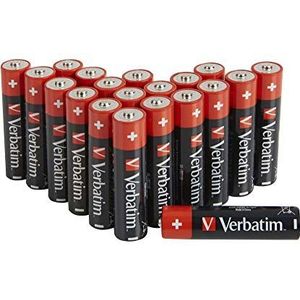 VERBATIM 20 stuks premium AA alkaline batterijen I 1,5 V I AA LR6 Mignon I AA I batterijen I voor MP3-speler, camera, afstandsbediening, UVM-scheermes I premium alkalinebatterij I