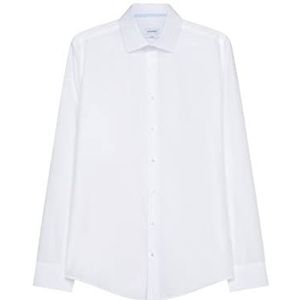 Seidensticker Zakelijk overhemd voor heren, extra slim fit, strijkvrij, kentkraag, lange mouwen, 100% katoen, Wit.