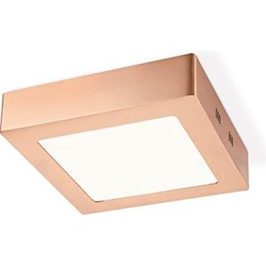 home sweet home collection HSH LED plafondlamp | inbouwlamp 17cm 12W 600 lumen koper vierkant | slaapkamer lamp plafond hal