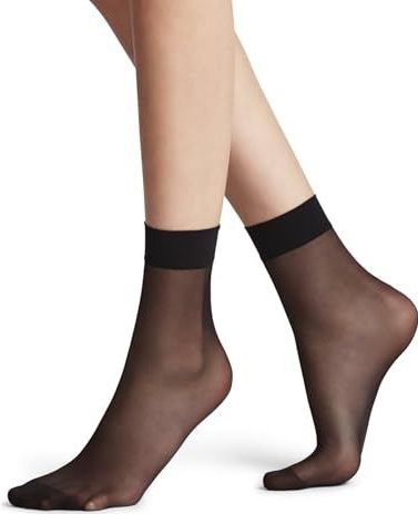 FALKE Seidenglatt licht glanzend ultra transparant 15 Denier pantysokken dames zwart - Maat 39-42