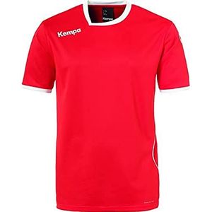 Kempa Curve T-shirt voor heren, rood/wit, 128