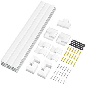 LogiLink Set van 67 kabelgoten voor wandmontage, wit