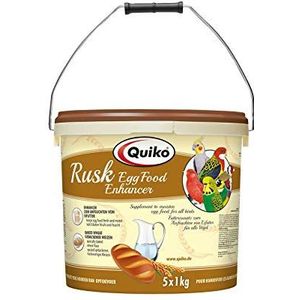 Quiko Rusk 5 kg – speciaal levensmiddelenadditief voor het bevochtigen van eiervoeding, gekweekte voeding en zacht voer voor siervogels en reizigersduiven