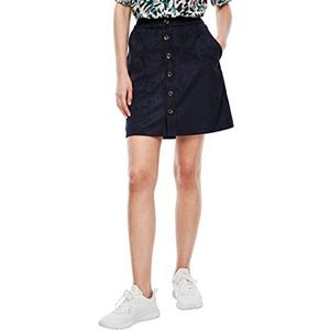 s.Oliver Fluwelen rok met knoopsluiting, Navy Blauw