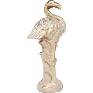 Kare Decoratieve figuur flamingo op de voorkant, goudkleurig, 26 x 51 x 15 cm