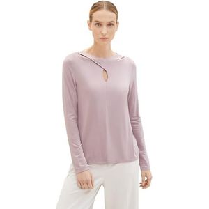 TOM TAILOR T-shirt à manches longues pour femme, 33831 - Dusty Lilac, XXS