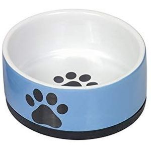 Nobby Keramische bak ""Paw "" blauw Ø 14 x 6,5 cm 0,4 liter