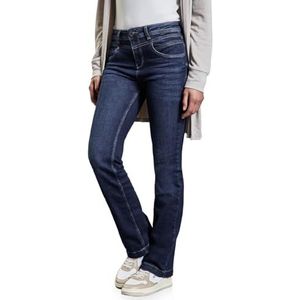 Street One Jean bootcut pour femme, Bleu foncé délavé doux, 26W / 32L