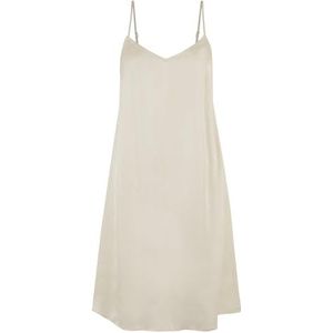 Urban Classics Robe slip en viscose et satin pour femme, Sable blanc, M