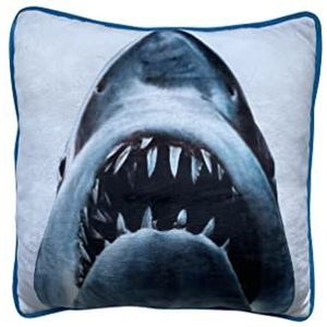 Nemesis Now Jaws Zacht aanvoelend polyester kussen ideaal voor elke thriller-liefhebber officieel gelicentieerd product Jaws 40 cm